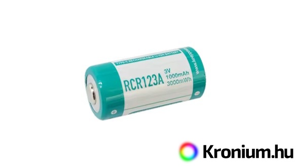 USB-C Keeppower RCR123A 3V 1000 mAh (Li-Ion)