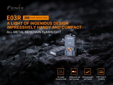 Fenix E03R tölthető zseblámpa