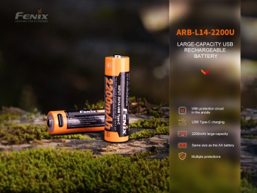 Tölthető USB AA elem Fenix ARB-L14-2200U