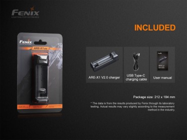 USB töltő Fenix ARE-X1 V2.0 (Li-ion)