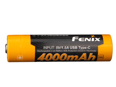 Fenix 18650 4000 mAh USB-C tölthető akkumulátor (Li-Ion)