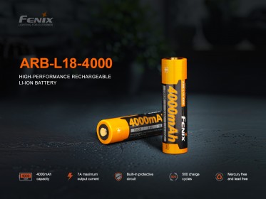 Tölthető akkumulátor Fenix 18650 4000 mAh (Li-Ion)