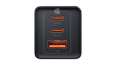 Baseus GaN5 Pro 2xUSB-C + USB (65W) - fekete